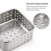 Stainless Steel Paneer Maker Mould with Lid
