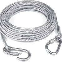 Heavy-Duty Stainless Steel Clothesline with Carabiner Hooks