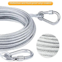 Heavy-Duty Stainless Steel Clothesline with Carabiner Hooks