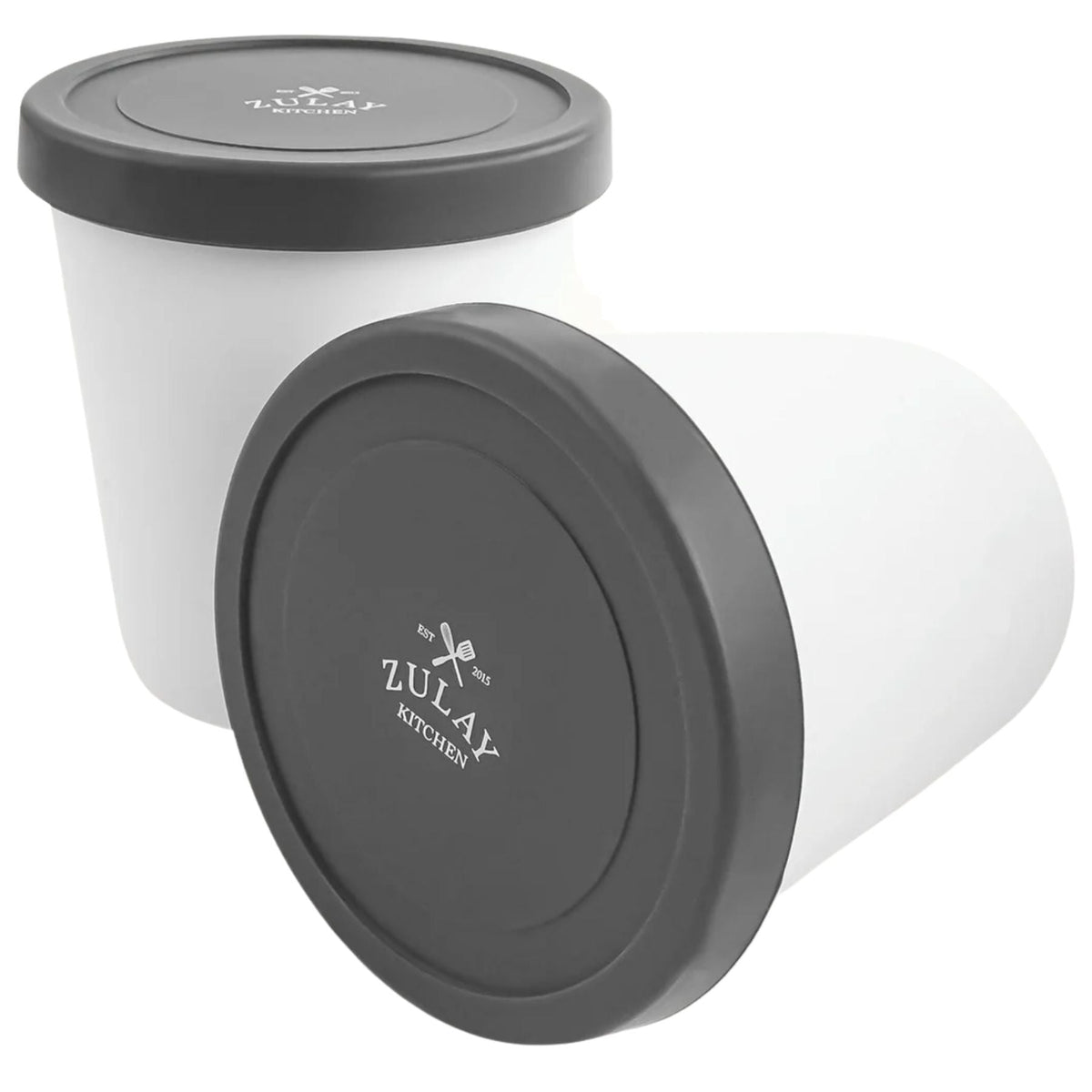 IJs- en dessertbakjes met deksel, set van 2