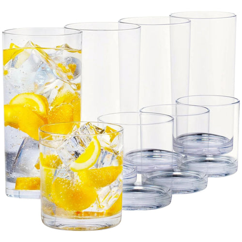 Acryl drinkglazen 4 stuks, 350 ml