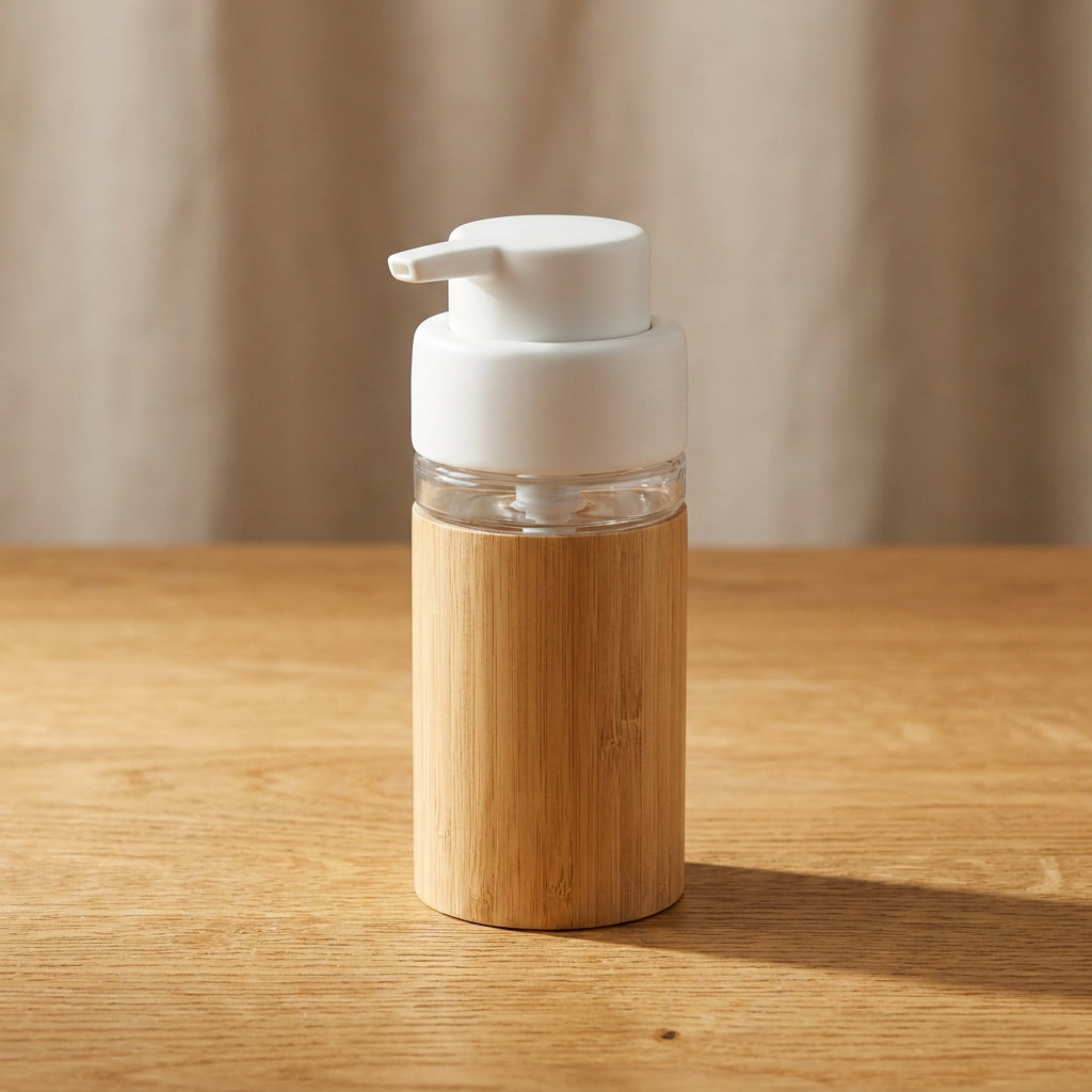 Bamboe zeepdispenser met keramische pomp, 300 ml